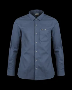 Lundhags Ekren Solid Ms LS Shirt Mid Blue Fashion