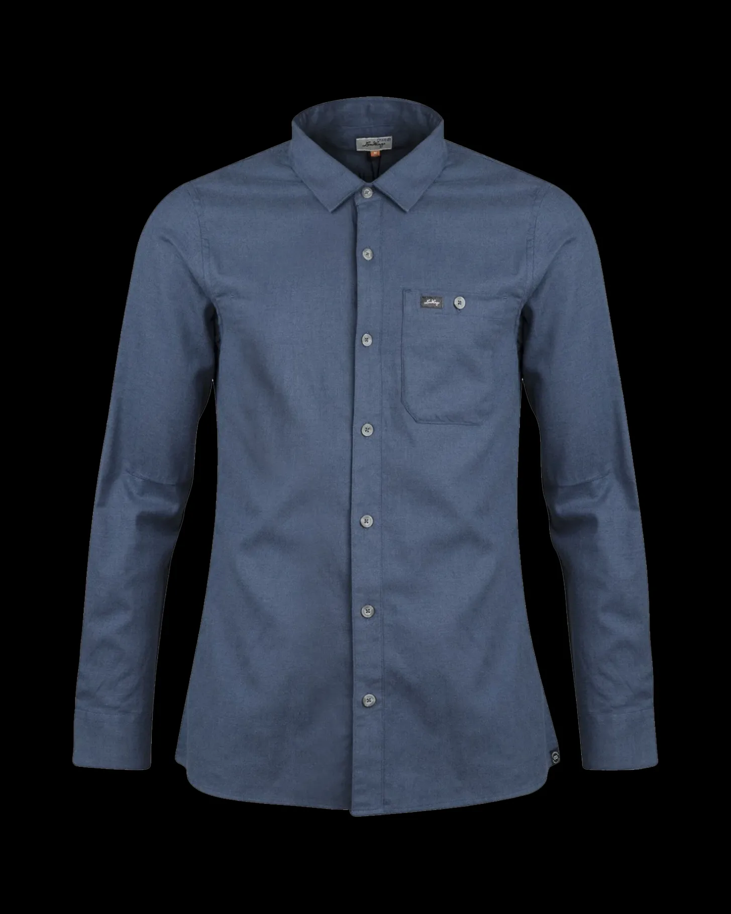 Lundhags Ekren Solid Ms LS Shirt Mid Blue Fashion