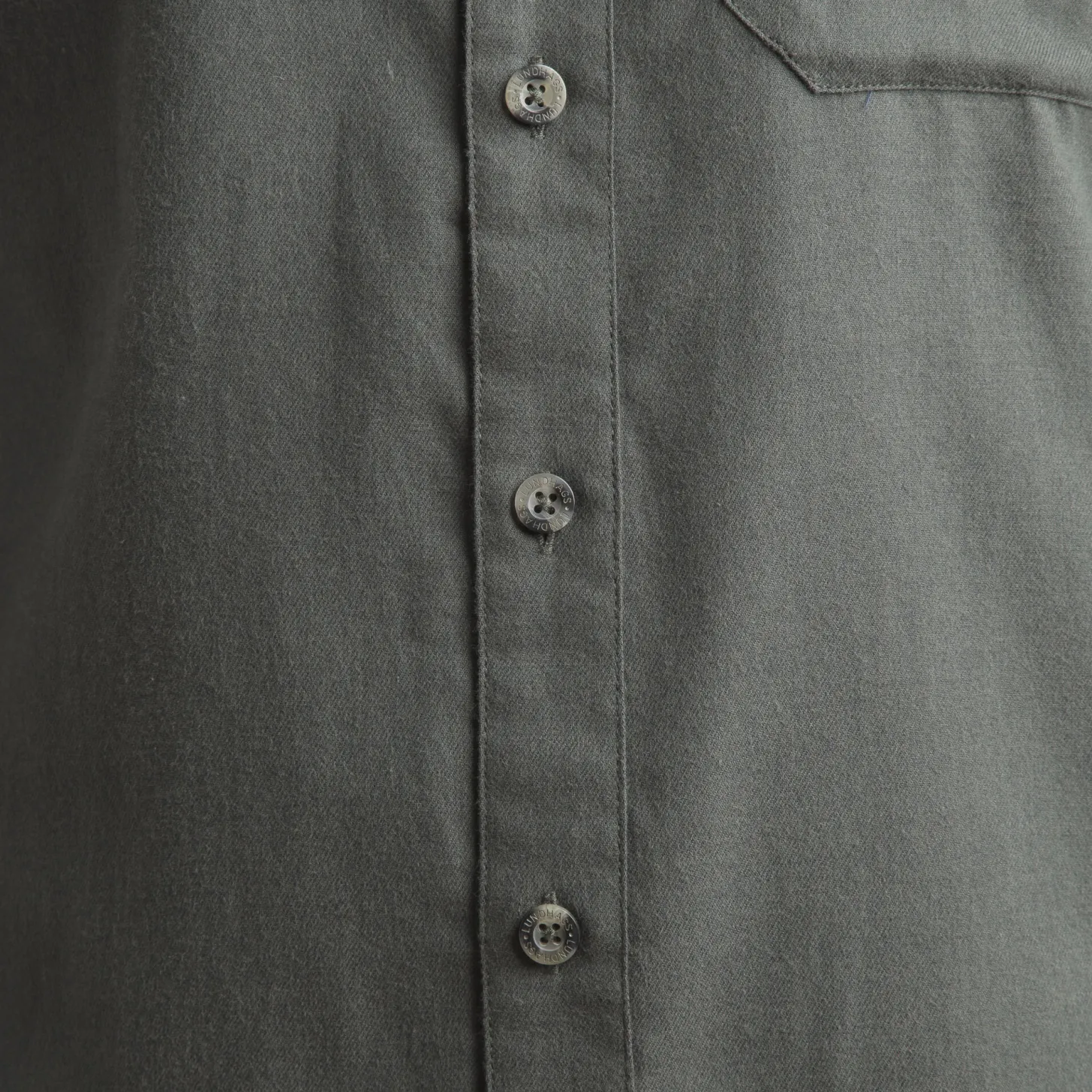 Lundhags Ekren Solid Ms LS Shirt Dark Agave Clearance