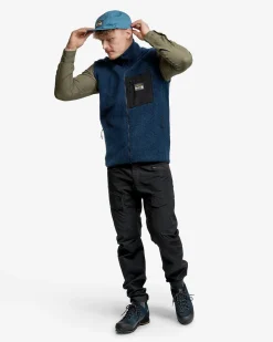 Lundhags Flok Wool Ms Pile Vest Light Navy New