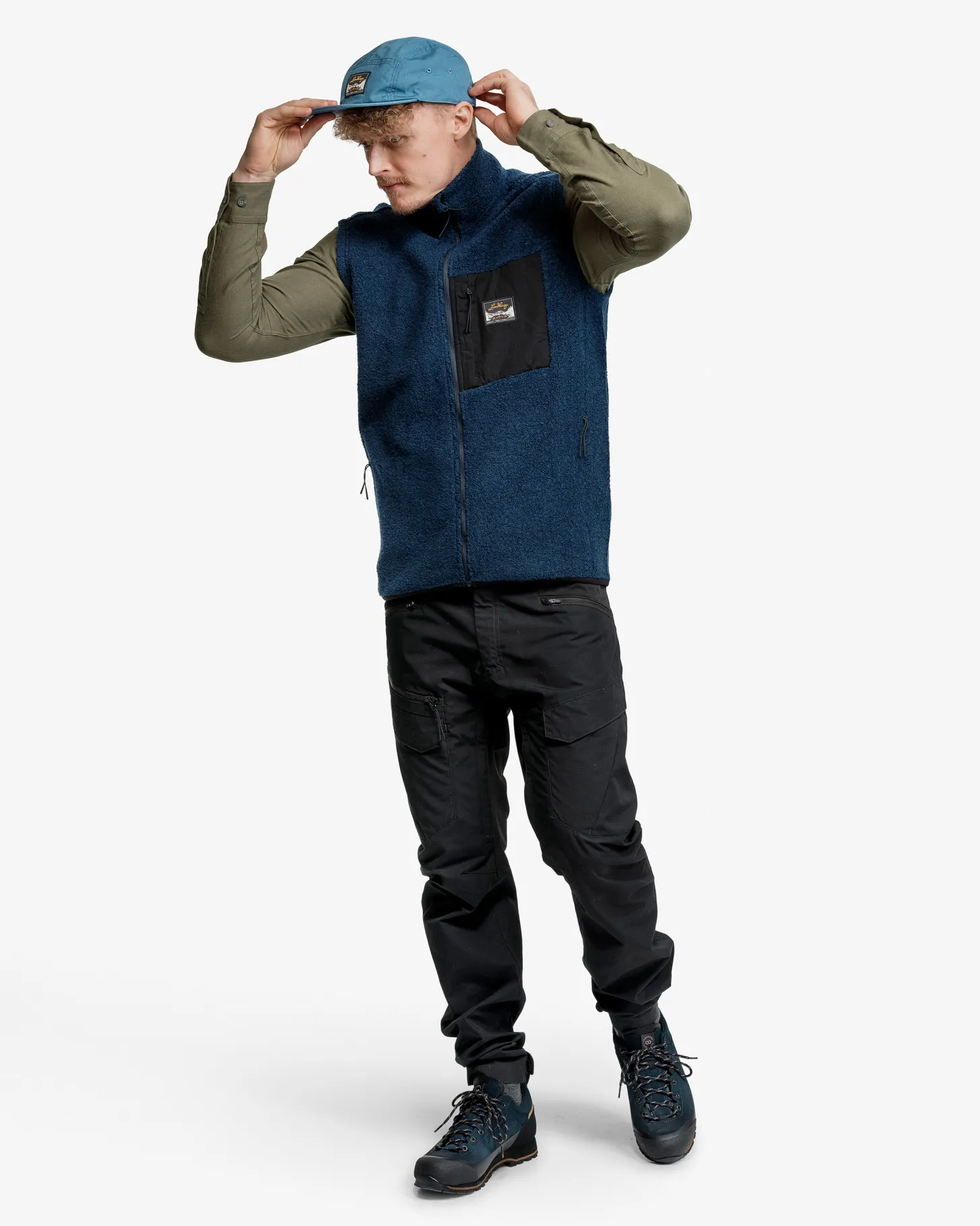 Lundhags Flok Wool Ms Pile Vest Light Navy New