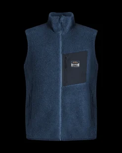 Lundhags Flok Wool Ms Pile Vest Light Navy New