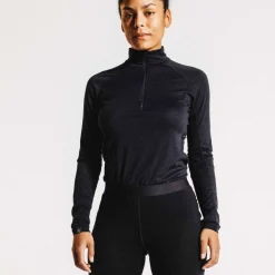 Lundhags Gimmer Merino Lt Ws 1/2 Zip Black Cheap