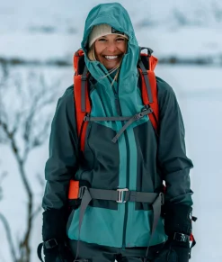 Lundhags Padje Light Waterproof Jacket W Jade/Dark Agave Outlet