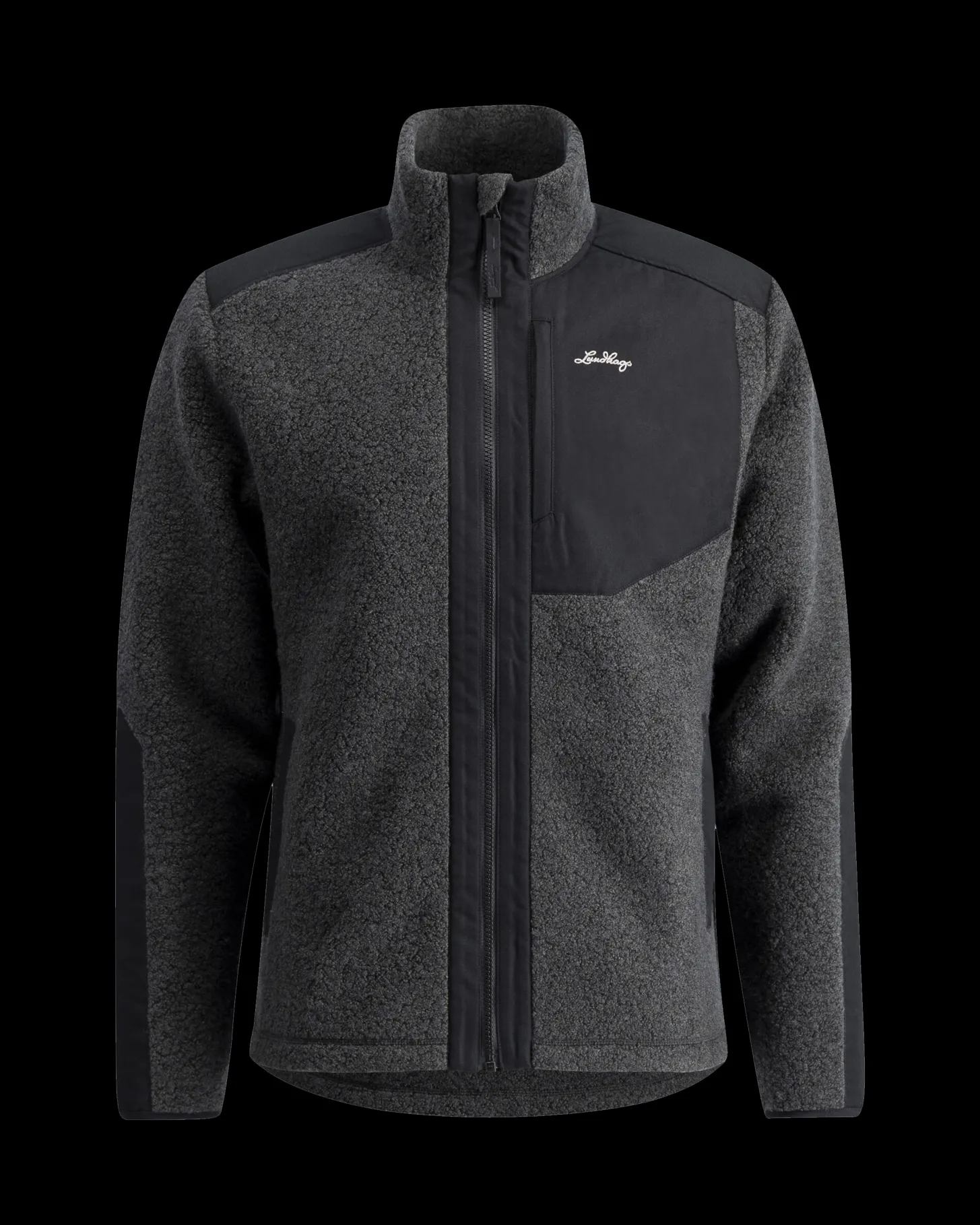 Lundhags Saruk Wool Pile Mid Full Zip M Charcoal Best