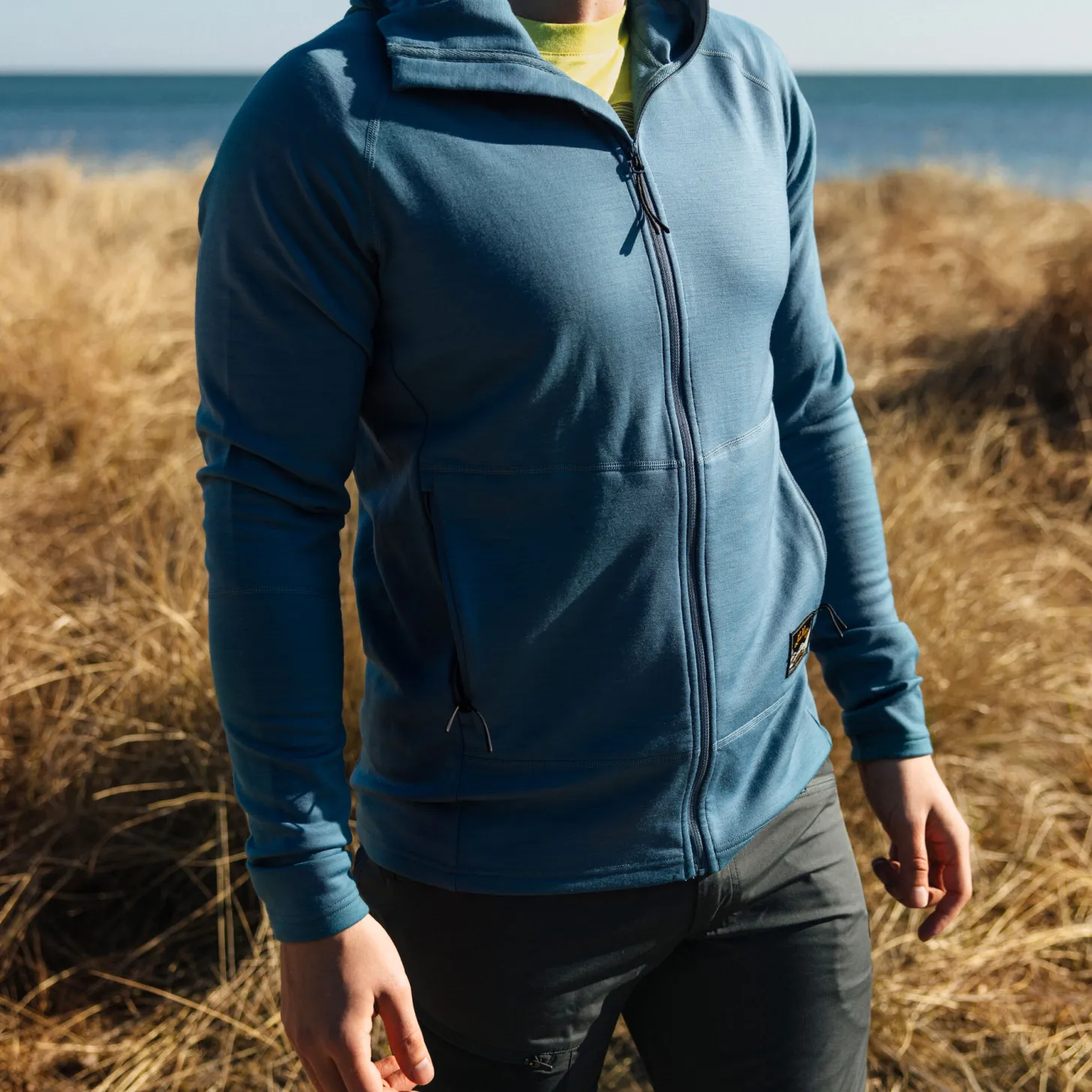 Lundhags Tived Merino Hoodie M Denim Blue Fashion