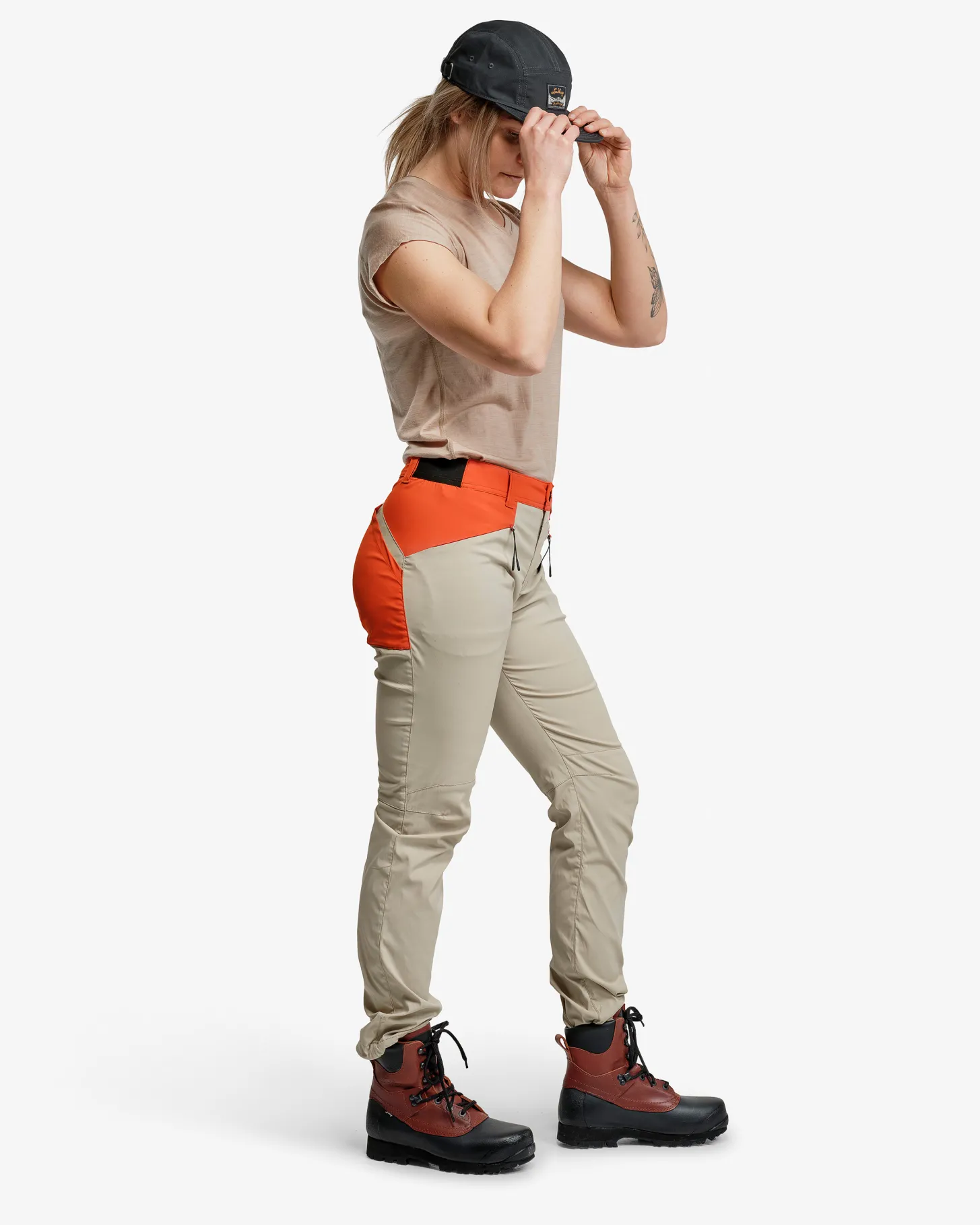 Lundhags Tyre Stretch Pant W Sand/Lively Red Best Sale